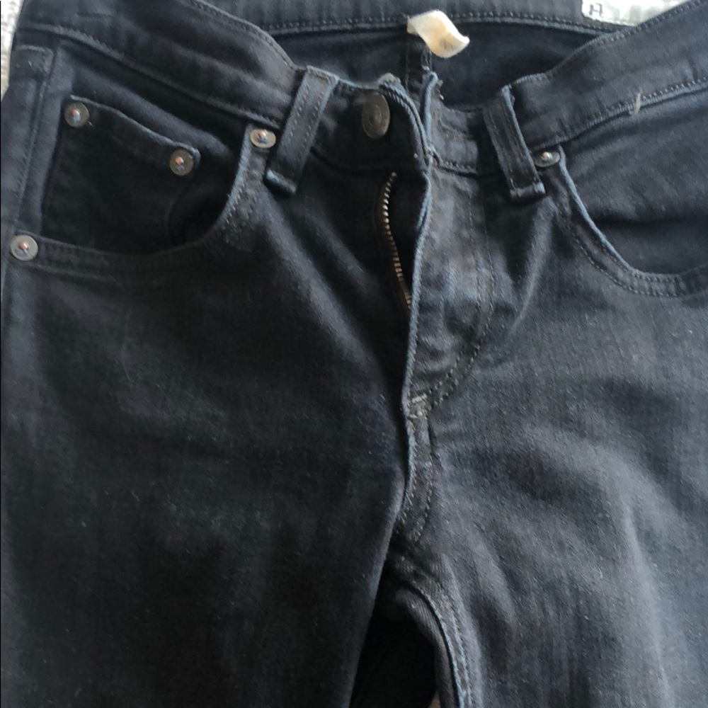 Dark blue denim skinny jeans